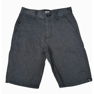 Vans Hanzo Boys Chino Flat Front Dark Gray Boys Twill Skater Shorts Size 14